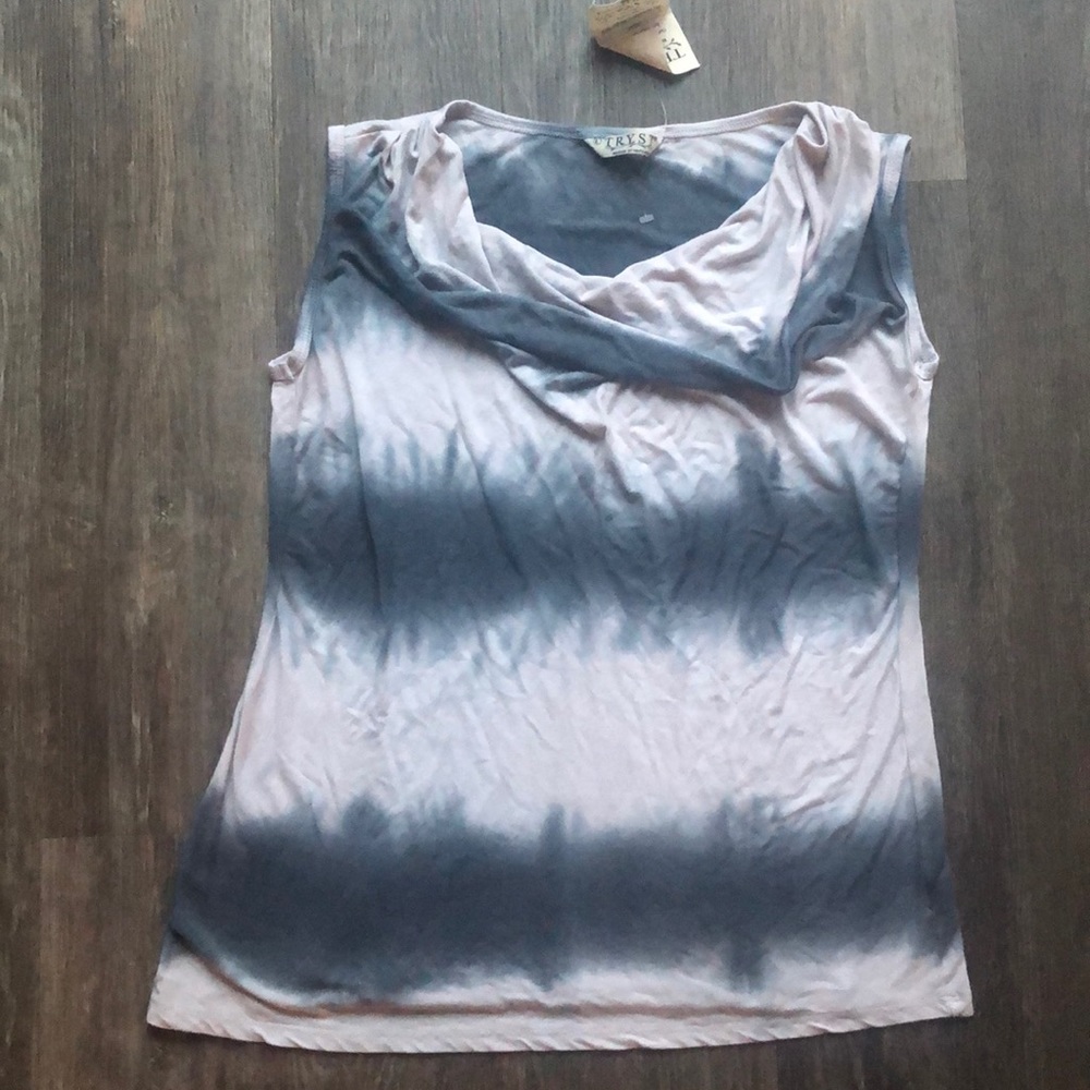 Women’s Tryst Tie Dye Slouch Neck Top Sz L NWT